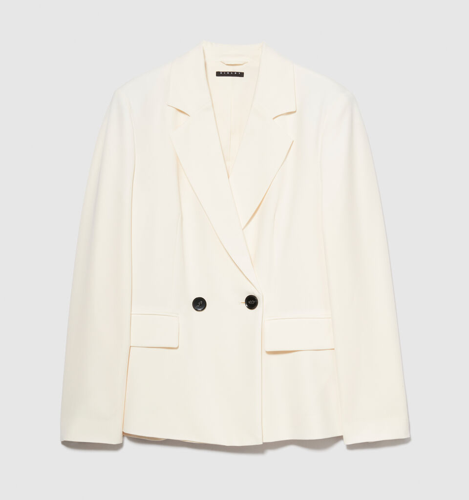 Double-breasted slim fit blazer - women's blazers - Creamy White | Sisley image number 6